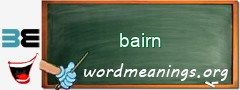 WordMeaning blackboard for bairn